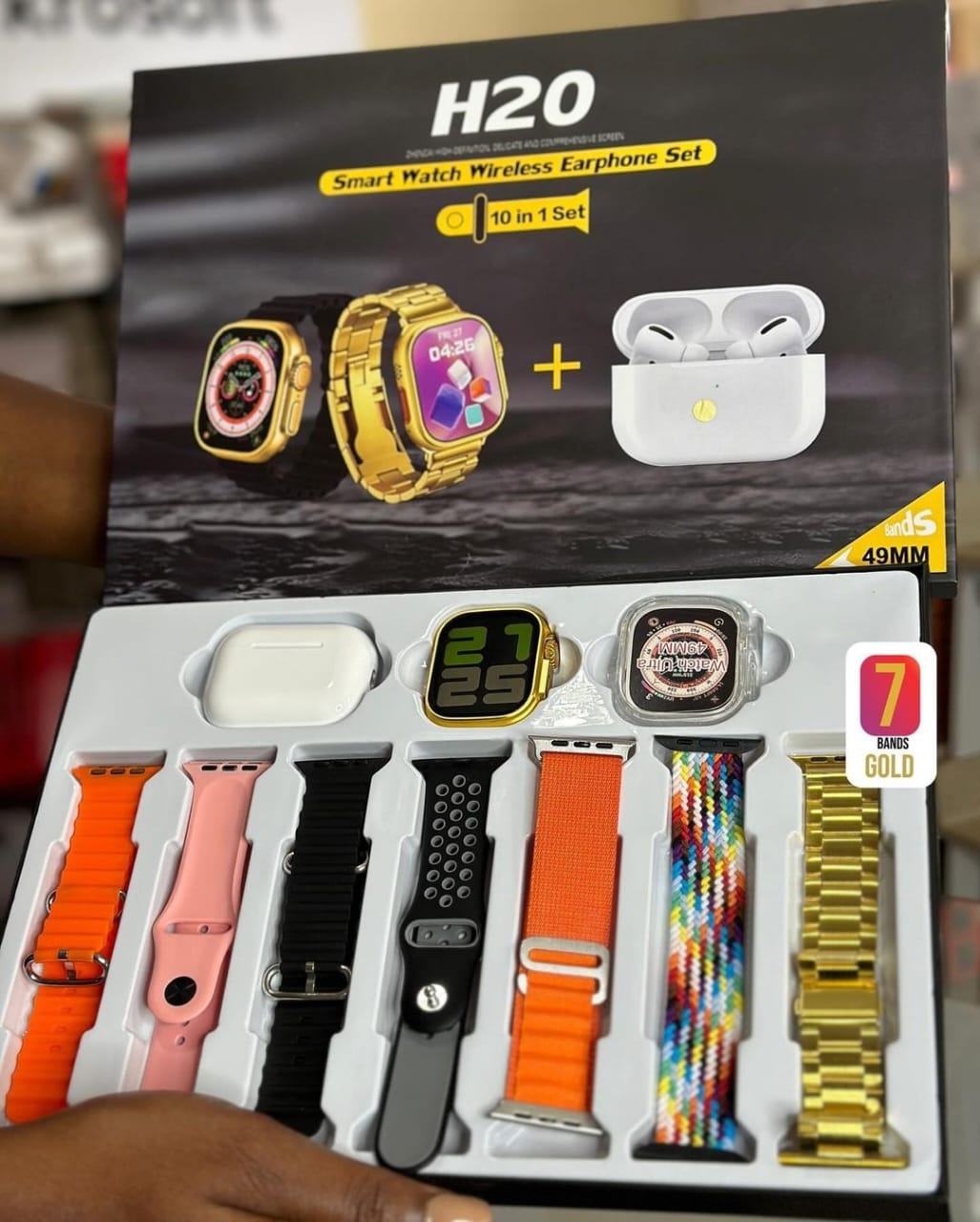 H20 10in1 smart watch with wireless earbuds