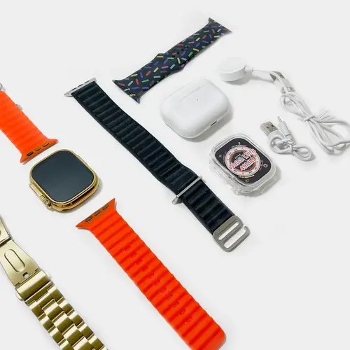 i20 smart watch ultra with earbuds and 7 straps